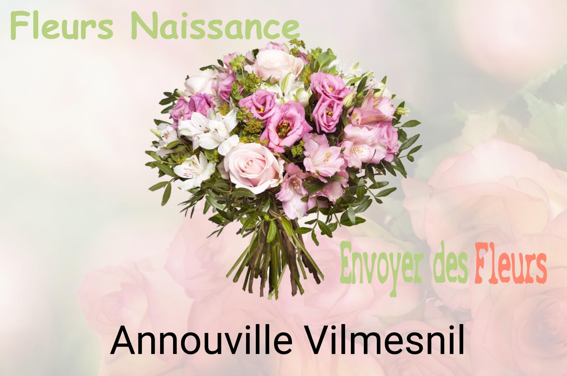 Bouquet de fleurs de naissance livré à Annouville-Vilmesnil