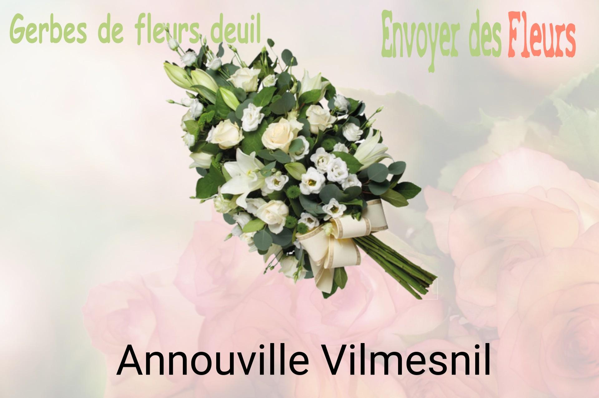 Gerbe de fleurs de deuil livrée à Annouville-Vilmesnil